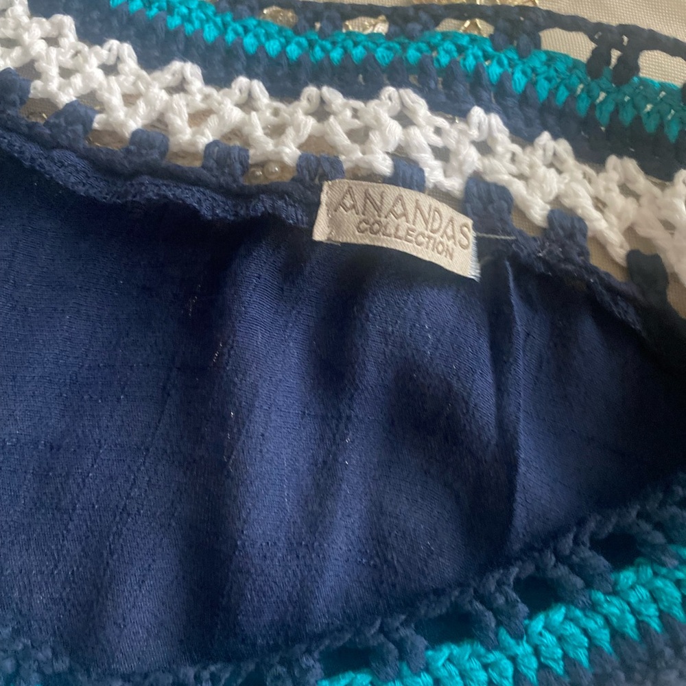 Anandas Collection Crochet Sheer Tunic - image 5